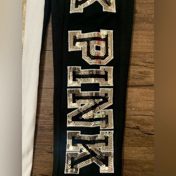 NEW PINK VS GOLD BLING RARE LEGGINGS S - Picture 5 of 8